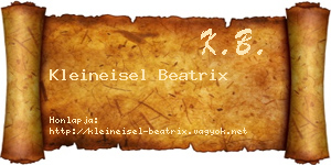 Kleineisel Beatrix névjegykártya